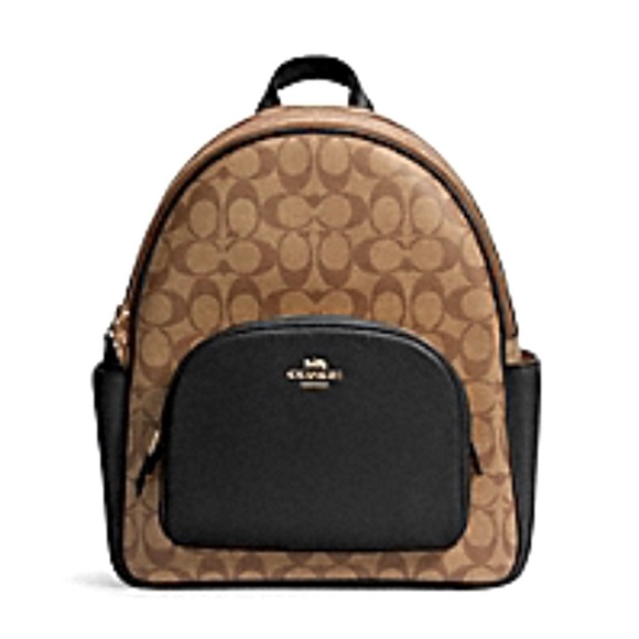 Court Backpack In Signature Canvas with Black Front Pocket - Picture 1 of 9
